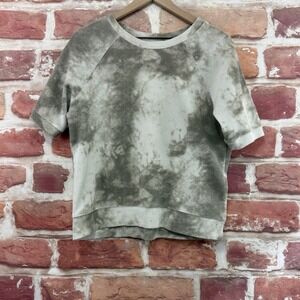Rachel Zoe Top Women's Large Taupe Brown White Thermal Waffle Knit Casual Shirt